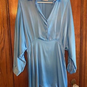 Womens Blue Mini Dress